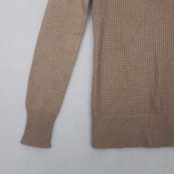 J.Crew Merino Wool Blend Waffle Knit Sweater‎ Size XS in Tan - Picture 6 of 10